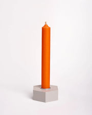 Handmade Taper Candle: Orange roki Design