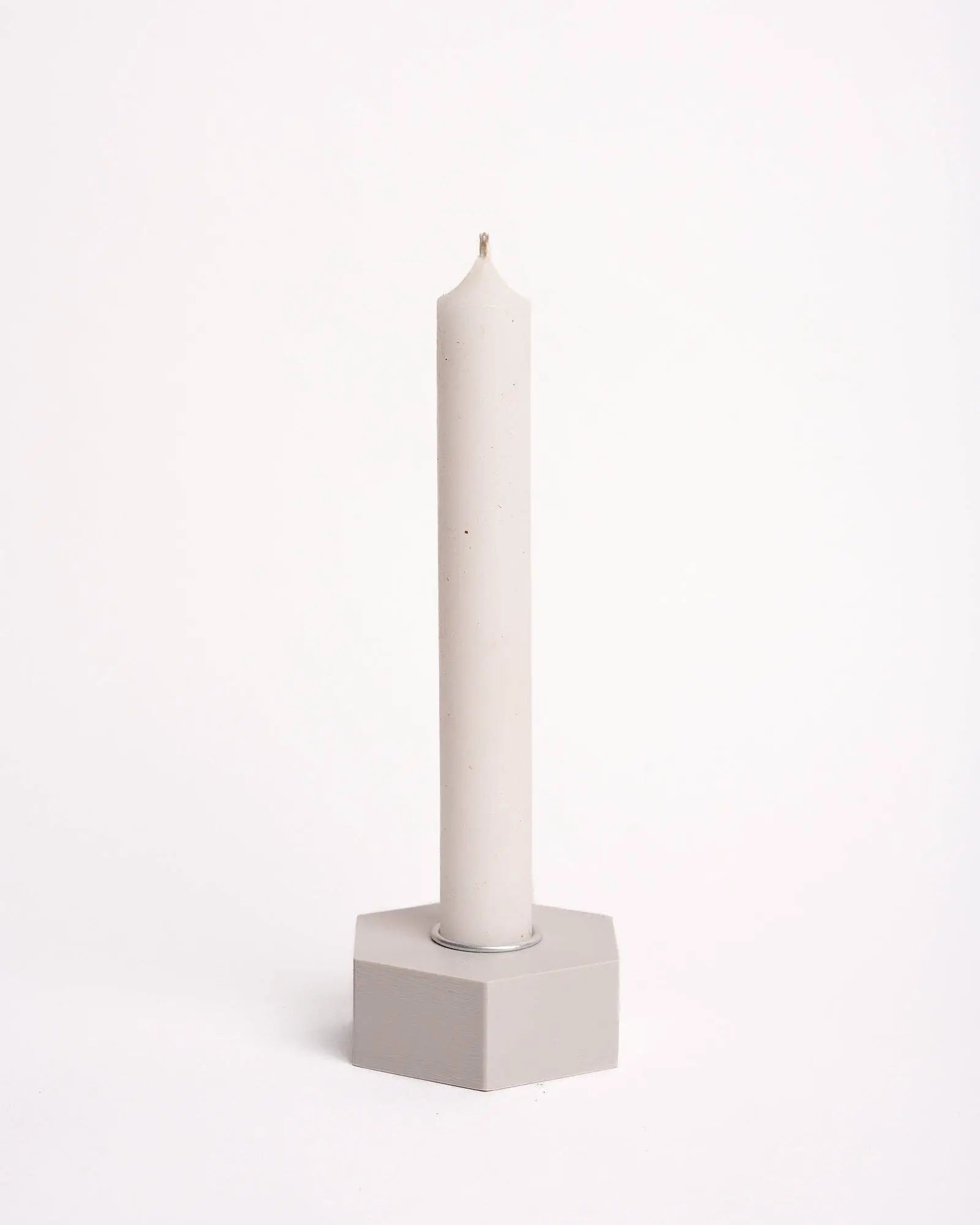 Handmade Taper Candle: Light Blue roki Design