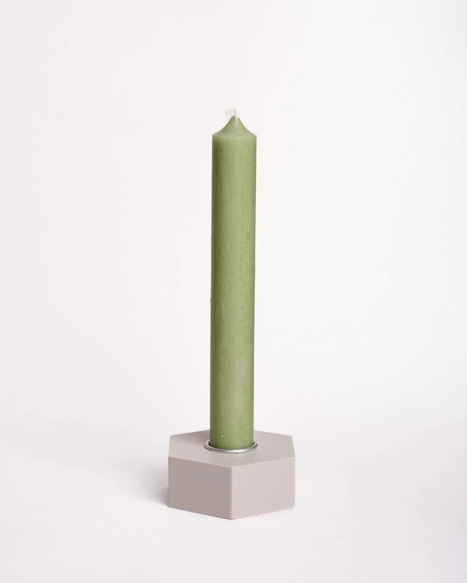 Handmade Taper Candle: Light Blue roki Design
