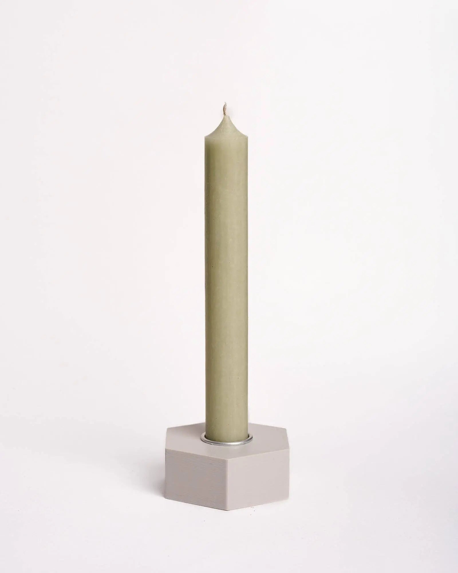 Handmade Taper Candle: Lime roki Design