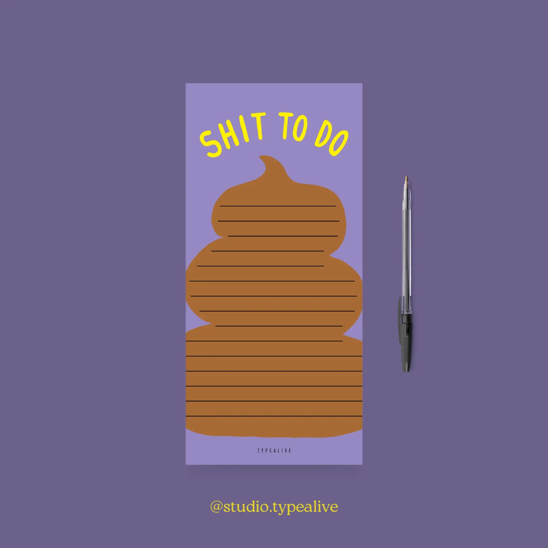 Notizblock "schmal" / Shit To Do typealive