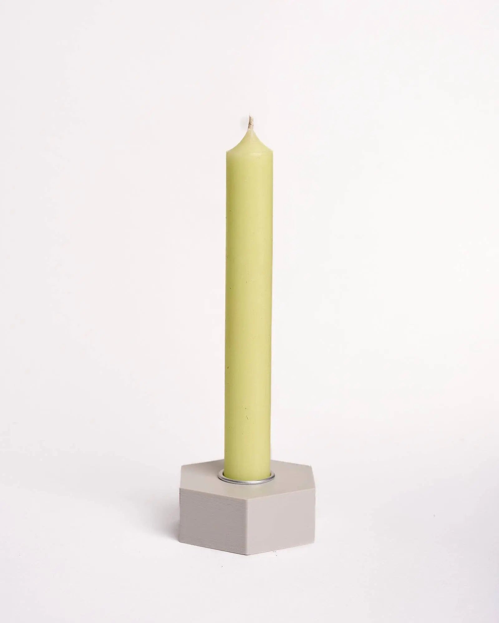 Handmade Taper Candle: Lime roki Design