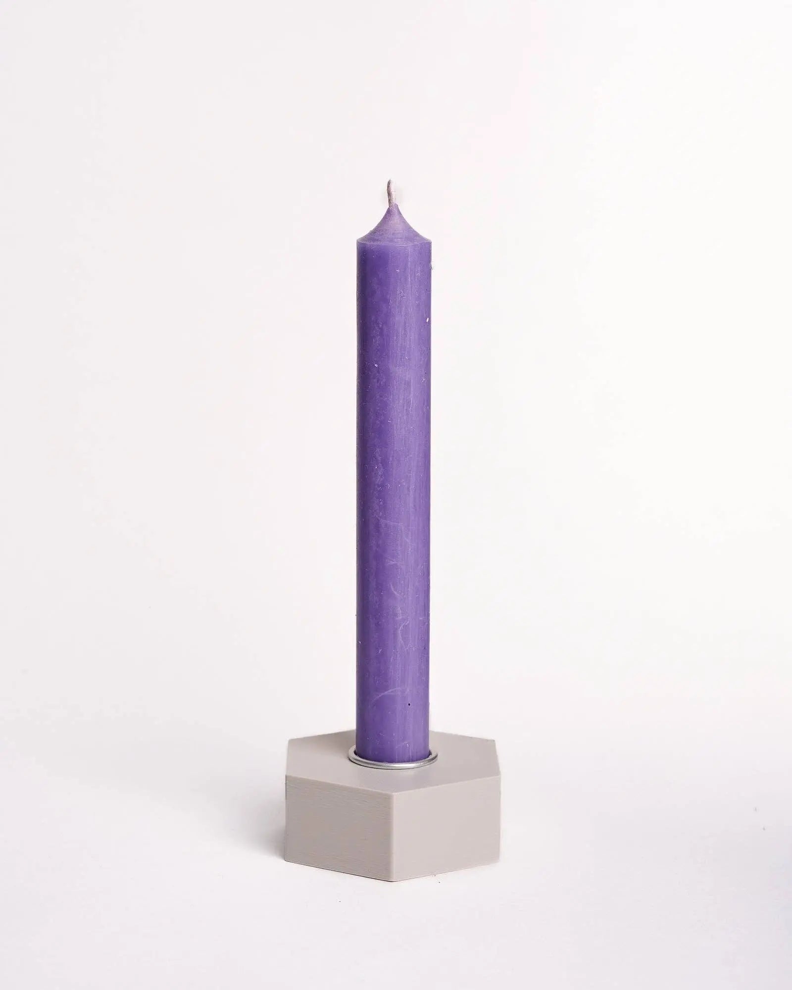 Handmade Taper Candle: Light Blue roki Design