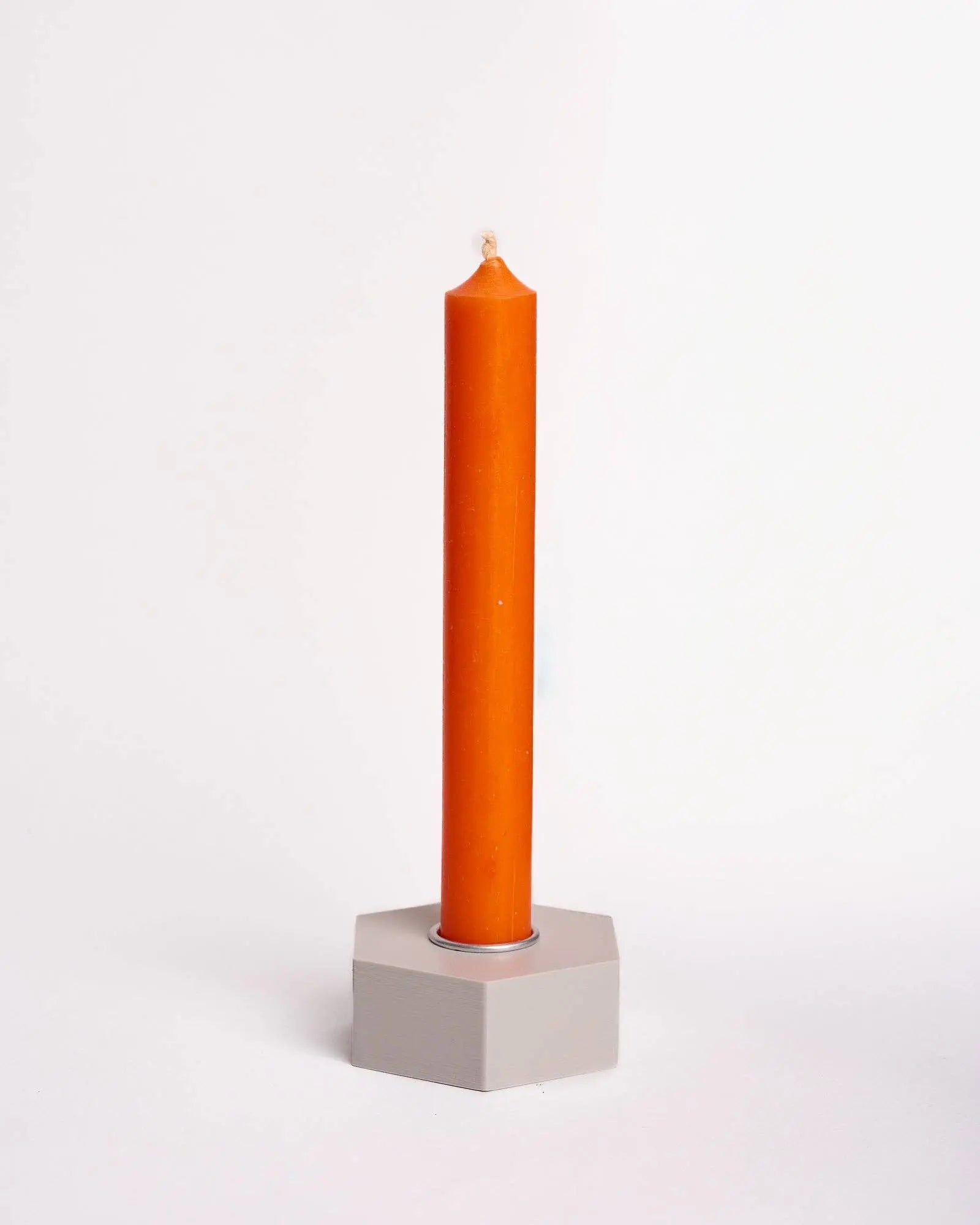 Handmade Taper Candle: Orange roki Design