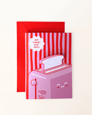 Glückwunschkarte „Ein Toast auf dich“ – mit Schiebeelement