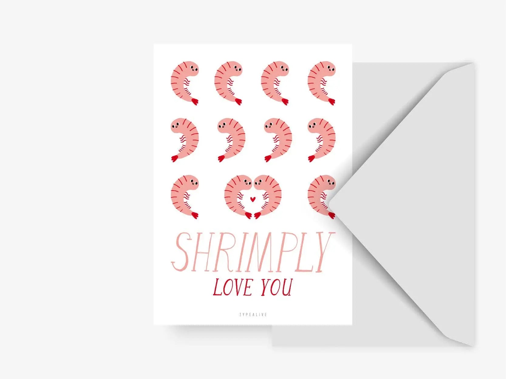 Postkarte / Shrimply Love typealive