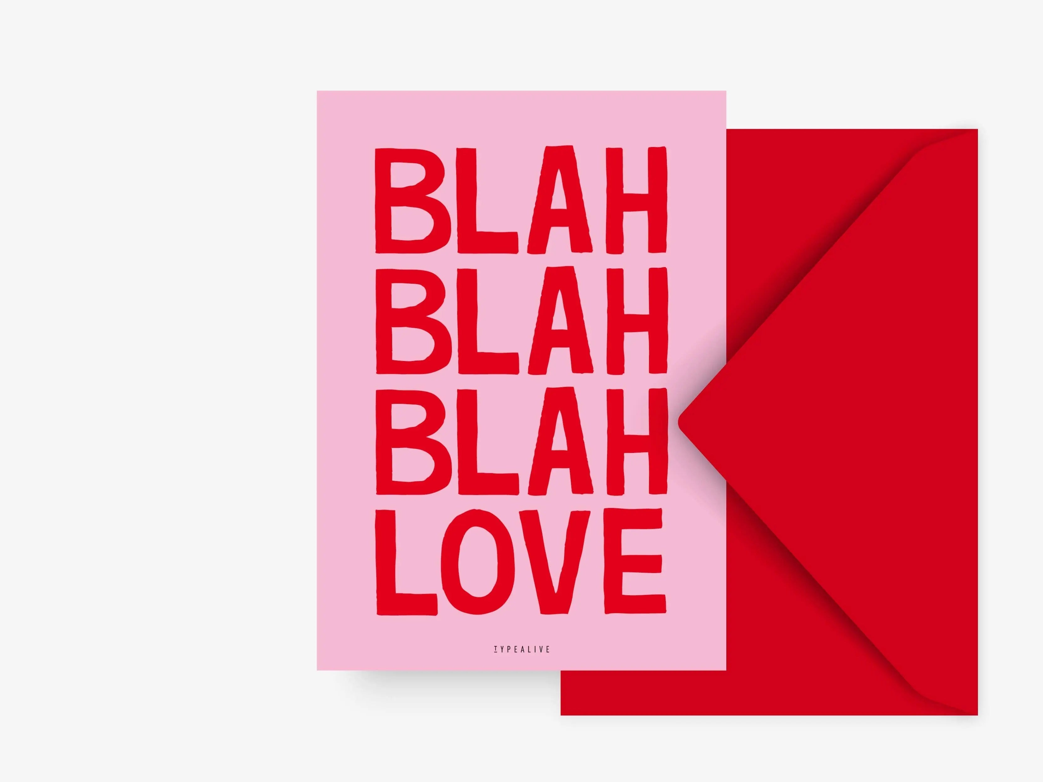 Postkarte / Blah Blah Love typealive