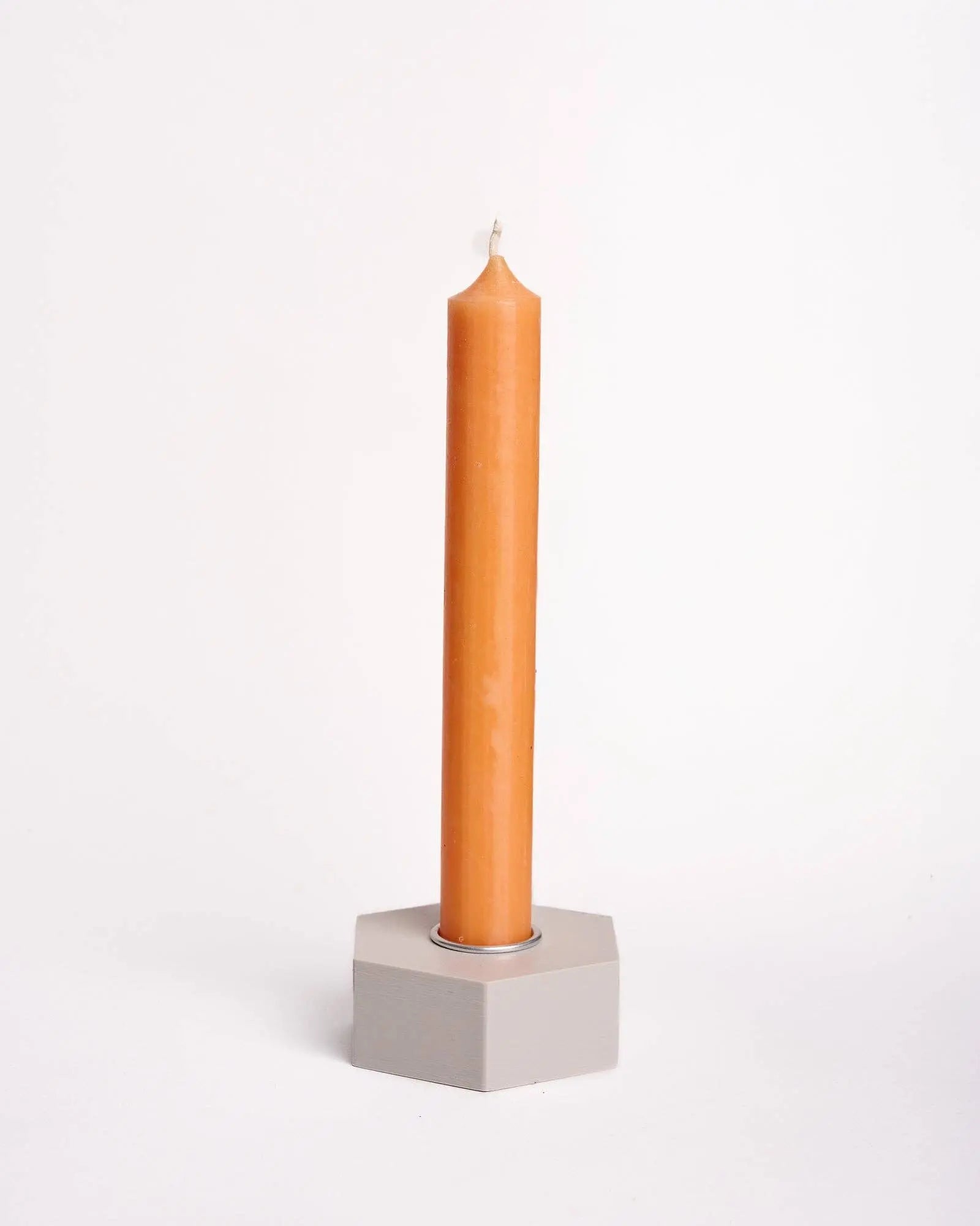 Handmade Taper Candle: Orange roki Design